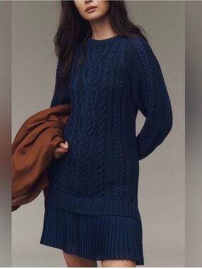 NWT - Anthropologie Delphine Sweater Twofer Mini Dress